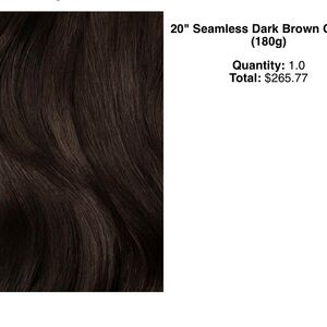 Seamless Dark Brown Hair Extensions